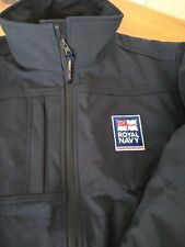 Royal Navy Soft Shell Jacket Mens (Small) Dark blue Windproof/ Water Resistant