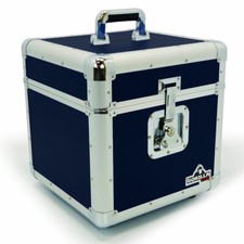 Gorilla LP100 12" Vinyl Record Storage Box Flight Carry Case Holds 100 (Blue)