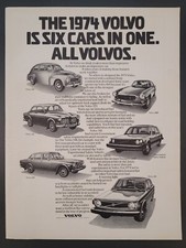1974 PRINT AD 'VOLVO is Six