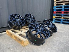 19" x4 New 2024 Audi Alba S3 Style Alloy Wheels Black Audi A3 A4 A6 CADDY GOLF