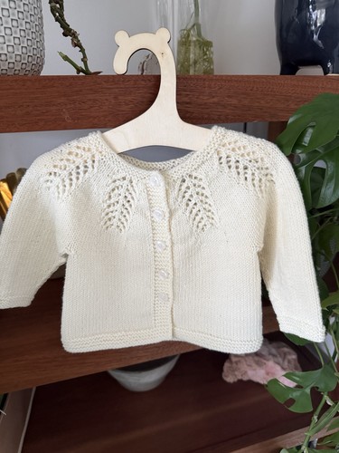 Hand knitted baby matinee - hand,