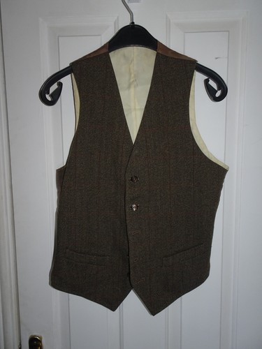 Mens vintage tweed waistcoat