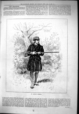 Original Old Antique Print