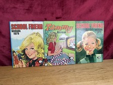 3 VINTAGE GIRLS ANNUALS RARE - SCHOOL FRIEND 1978 1979 and TAMMY 197 7 unclipped