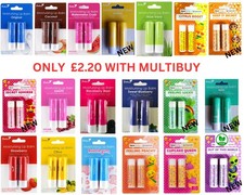 Moisturising Lip Balm Salve Twin Pack Dry Chapped Lips 19 Different Flavours UK