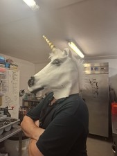 Unicorn , Latex Rubber Unicorn Mask Vintage  Fantasic Halloween ? 