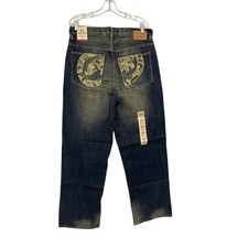 Ecko Unltd Baggy Fit Y2K Jeans Mens Size 32 Blue Denim 5 Pockets Cotton NWT