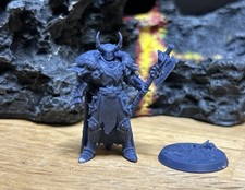 Unpainted Chaos Lord on Foot - Suitable Proxy For Warhammer/AOS/Old World Etc.