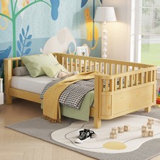 Twin Size Wood Slats Platform