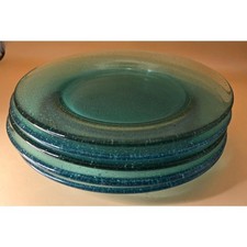 Hand Blown Plates Green
