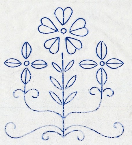 Vintage embroidery transfer - vintage,
