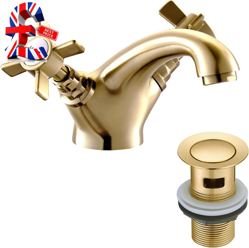Golden victorian bathroom sink - victorian,