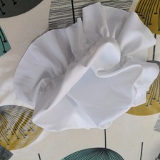 WHITE MOP CAP HAT VICTORIAN