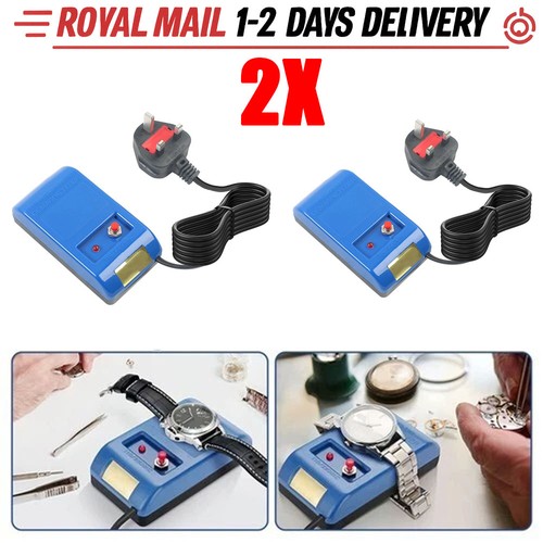 2pcs blue watch - watch, demagnetizer