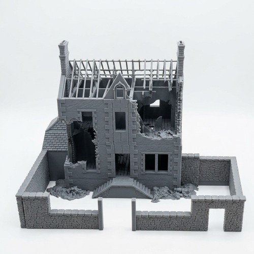 28mm ruined mansion - ruined, farm