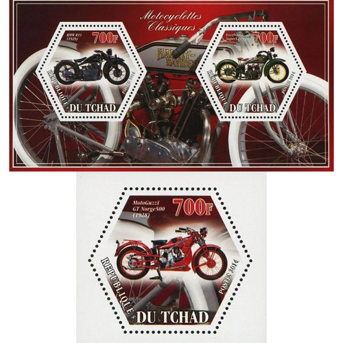 Classic motorcycle bmw stamp - motorcycle,