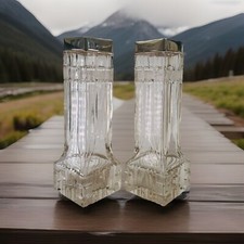 Art deco silver glass vase - art,