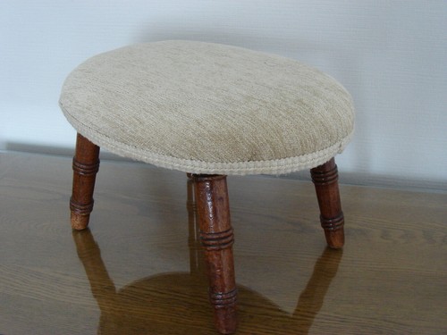 Antique foot stool newly - stool, (