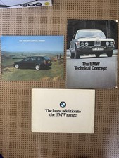 3 x BMW Cars Vintage Brochures