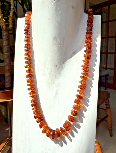 Vintage amber beads graduate - vintage,