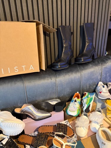 Miista black leather platform