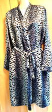 Animal print satin Robe
