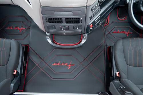 Truck eco leather floor mats - leather,