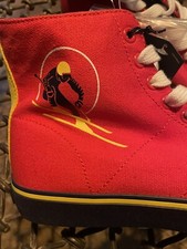 Polo Ralph Lauren Red Canvas High Top Trainers Uk Size 6.5