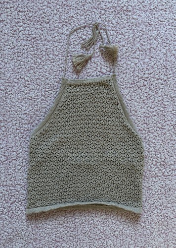Zara metallic crochet - crochet, halter