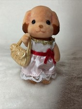 Sylvanian Families Town Girl Series Toy Poodle  Laura With Bag (6004) - VGC