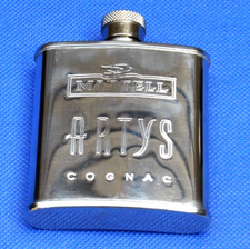 Original MARTELL Special ARTYS COGNAC Stainless Steel 2oz / 50ml HIP FLASK VGC