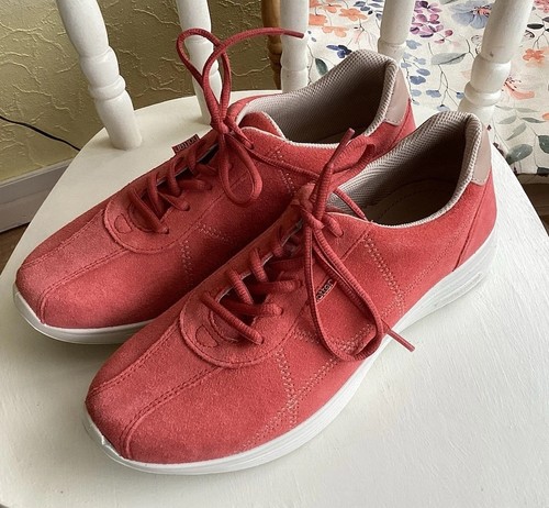 Ladies hotter coral suede lace - hotter,
