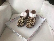 Dolce Gabbana shoes / mules leopard print leather ponyhair , s37.5