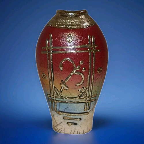 Soil fire raku - fire, vase