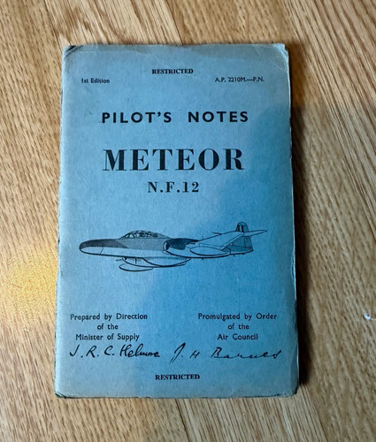 Pilot notes gloster - pilot’s, meteor