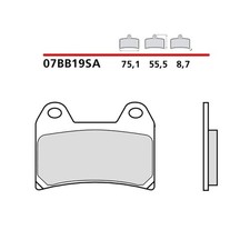 BREMBO FRONT BRAKE PAD KIT MOUNT ON DUCATI HYPERMOTARD EVO SP 10-12-07BB19S