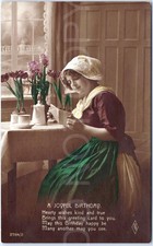 RPPC Vintage Postcard Girl