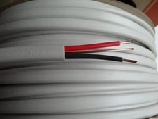 2.5mm Twin & Earth Cable Old Wiring Colours Red Black 6242Y White T&E / 1 Metre