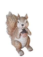 Garden Ornament Squirrle Painted Resin Figurine 8.5" Squirrle Garden Decor. 