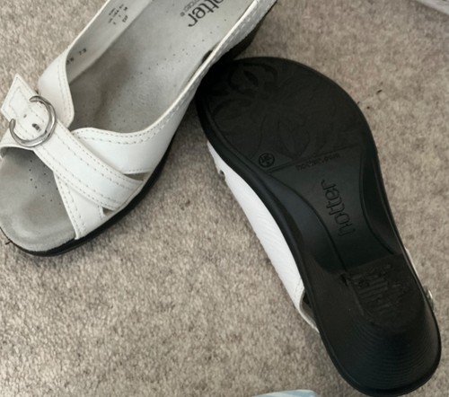 Hotter white leather slingback - hotter,