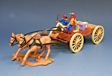 Timpo WILD WEST Vehicles Wagons #272 BUCKBOARD with TEAM of Horses