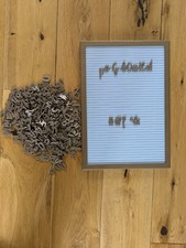 Gold Peg Letter Board 30x12cm With Letter,Symbols And Numbers