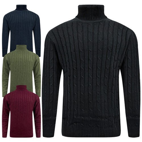 Mens cable knit turtle - mens,