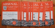 Arsenal home programmes