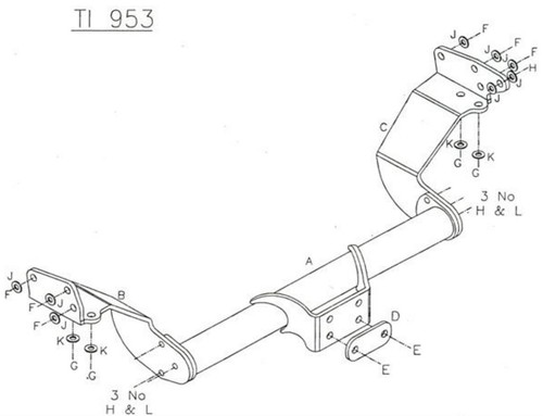 Towtrust fixed flange - fixed,
