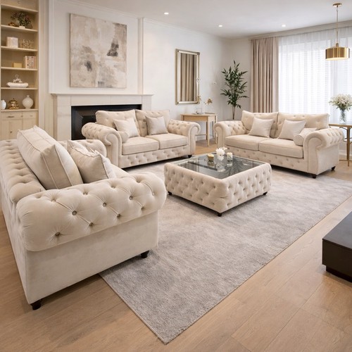 Chesterfield sofa set 1 - chesterfield, 3+2+1