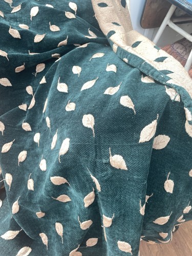 Dark green chenille throw - dark,
