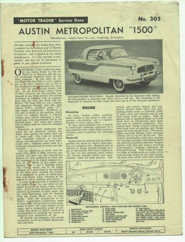 Austin metropolitan 1500 - metropolitan,
