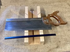 Vintage "Warranted Superior" Tenon Saw”  12 TPI.  Plus Faithful 12in. mitre box.