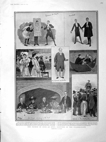 Old antique print - old, 1904